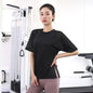 2025 Summer Yoga Top Loose Sports Short Sleeve Women's Quick-Drying Running Fitness Wear Top Breathable Exercise T-Shirt