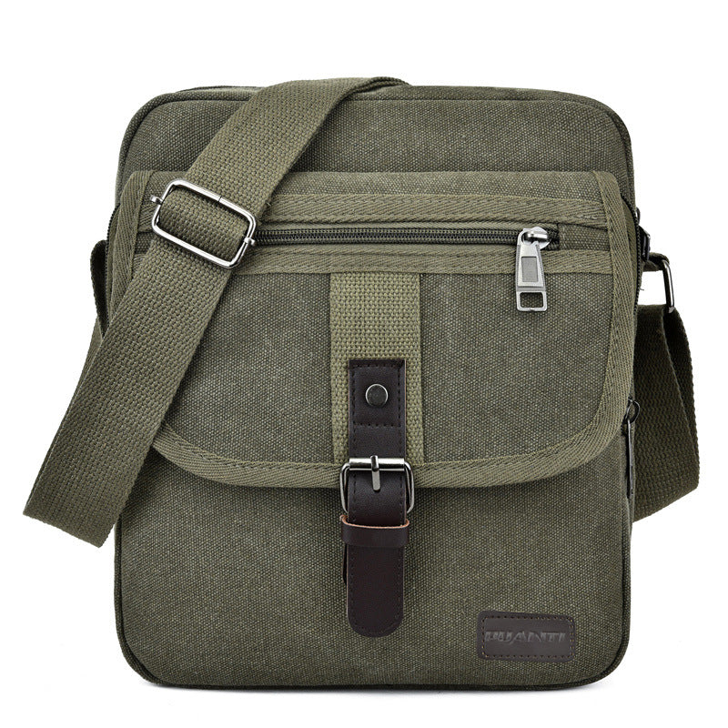 Cross-border New Canvas Bag Men's Shoulder Bag Fashion Casual Canvas Bag Men's Crossbody Backpack Shoulder Bag