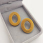 New European and American personality geometric circle earrings metal sense line heavy woven simple stud earrings temperament earrings