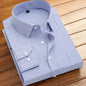 Spring and Summer New Striped Long-Sleeved Shirts for Men, Business Casual Workwear, Breathable Shirts, Cross-Border European and American Bestsellers on Amazon