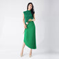 Pleated Skirt Work Clothing High-End Women's Summer New Style Asymmetrical Splicing Elegant Dress Skirt Dress Fashionable