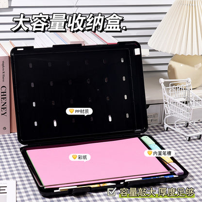 A4 folder paper material storage box student board clip writing pad multifunctional office file storage box
