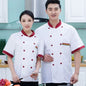 Restaurant and Cafeteria Back Kitchen Chef Work Clothes Long-Sleeved Work Clothes for Men Hotel Restaurant Chef Clothes Short-Sleeved Custom-Made for Men
