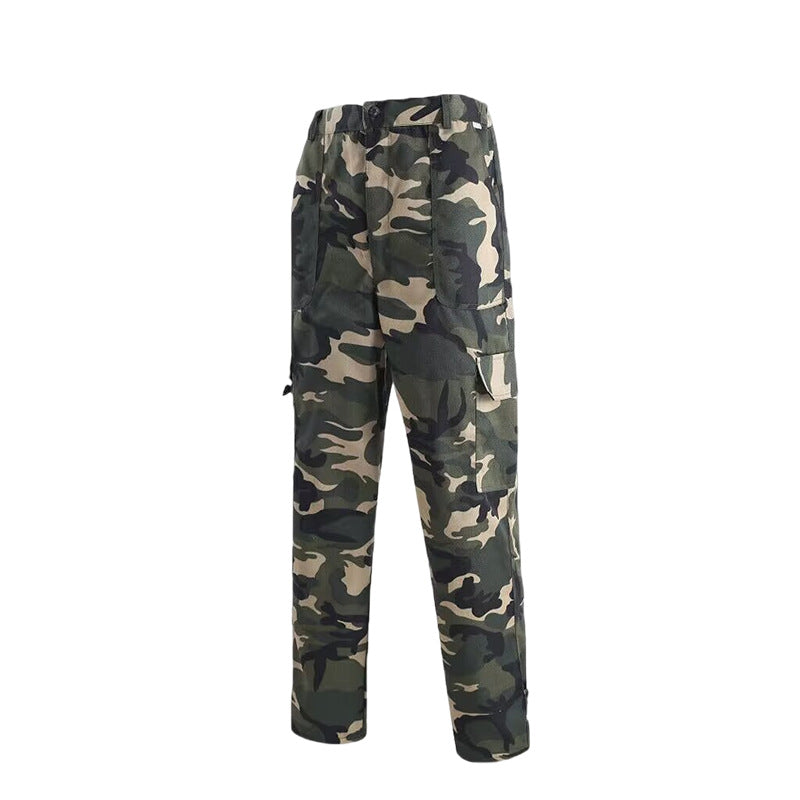 Spring and Autumn Camouflage Clothing Men's Suit Site Wear-resistant Dirty-resistant Labor Protection Work Clothes Auto Repair Machine Repair Welding Suit