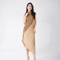 Pleated Skirt Work Clothing High-End Women's Summer New Style Asymmetrical Splicing Elegant Dress Skirt Dress Fashionable