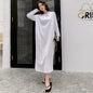 Spring and Summer Short-Sleeved Korean Internet Celebrity Lazy Maxi Skirt Elegant Dress Loose Large Size Women's Long T-Shirt Home Wear