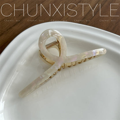High-grade acetate hairpin for Women summer 2023 New elegant back head clip shark clip hairpin headdress