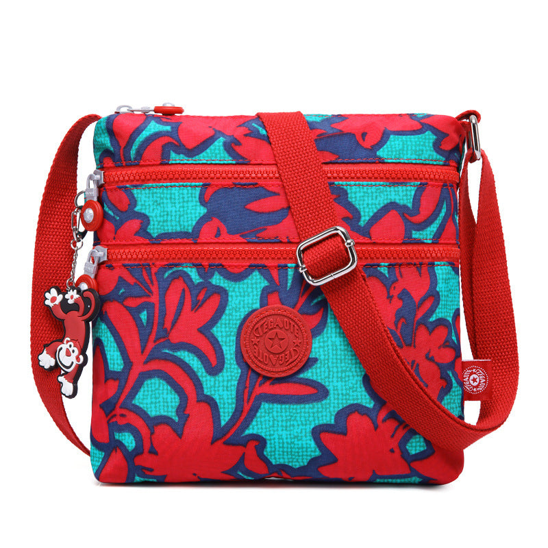 Tigaotte One-Shoulder Cross-Body Bag, Lightweight Water-Repellent Nylon Casual Fashion Versatile Canvas Bag