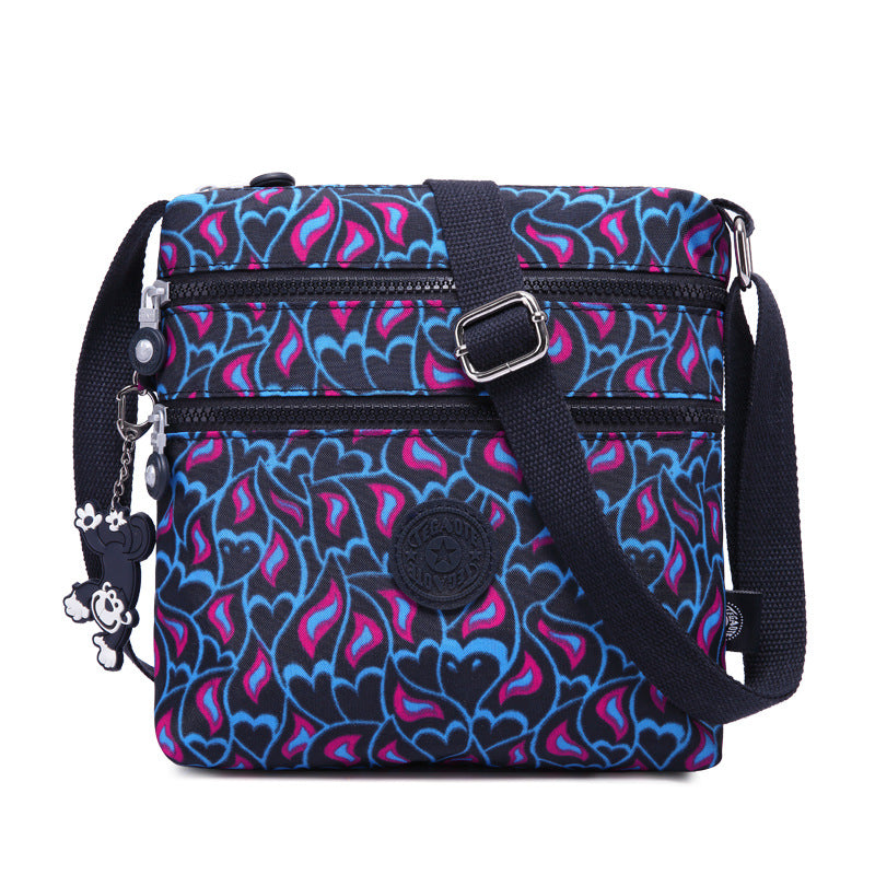 Tigaotte One-Shoulder Cross-Body Bag, Lightweight Water-Repellent Nylon Casual Fashion Versatile Canvas Bag
