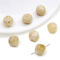 Acrylic Imitation Amber Stone Irregular Round Beads Loose Beads DIY Handmade Beaded Necklace Bracelet Material Accessories Wholesale