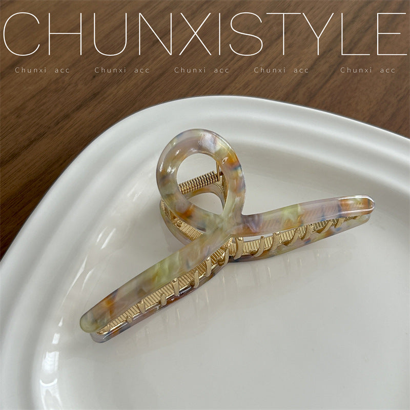 High-grade acetate hairpin for Women summer 2023 New elegant back head clip shark clip hairpin headdress