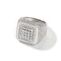Europe and the United States cross-border jewelry hip hop retro large square ring copper inlaid zircon fashion personality trendy men's ring wholesale