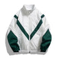 Russian Foreign Trade Trendy Brand Reflective Patchwork Stand-Up Collar Jacket Spring and Autumn Loose Sports Casual Jacket for Men