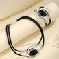 Bohemian Style Necklace Bracelet Set Black Acrylic Snail Set Combination Ladies Necklace Bracelet