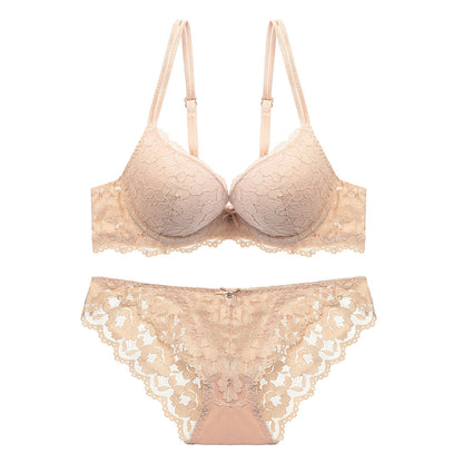 European and American Sexy Intimates for Women with Small Breasts, Push-Up Intimates, Breast Reduction, Anti-Sagging, Push-Up Bra Set, Bra