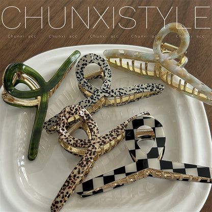 High-grade acetate hairpin for Women summer 2023 New elegant back head clip shark clip hairpin headdress