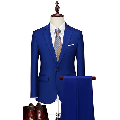 Men's Business Casual Suit Set White Two-Piece Suit Xz 5.2-26.1kg Piece Set Amazon