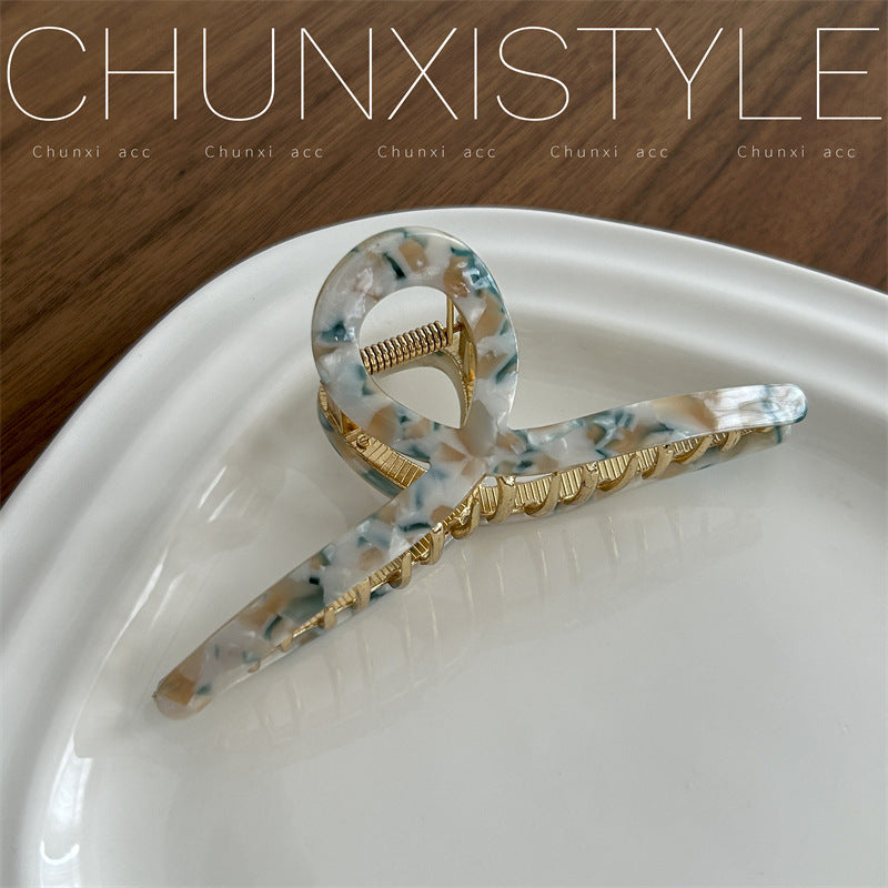 High-grade acetate hairpin for Women summer 2023 New elegant back head clip shark clip hairpin headdress