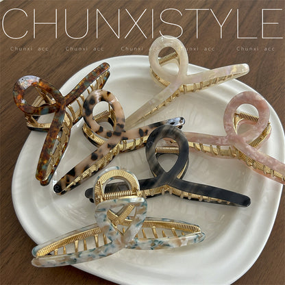 High-grade acetate hairpin for Women summer 2023 New elegant back head clip shark clip hairpin headdress