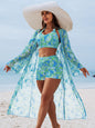Mingyi New High-end European and American Fashion Sexy Women's Three-piece Bikini BIKINI Multicolor Printed Women's Swimsuit