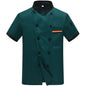 Restaurant and Cafeteria Back Kitchen Chef Work Clothes Long-Sleeved Work Clothes for Men Hotel Restaurant Chef Clothes Short-Sleeved Custom-Made for Men