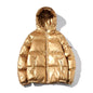 Cross-border 2022 winter foreign trade Men's glossy cotton-padded coat Korean style short stand collar cotton-padded coat trendy plus size men's cotton-padded jacket