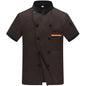 Restaurant and Cafeteria Back Kitchen Chef Work Clothes Long-Sleeved Work Clothes for Men Hotel Restaurant Chef Clothes Short-Sleeved Custom-Made for Men