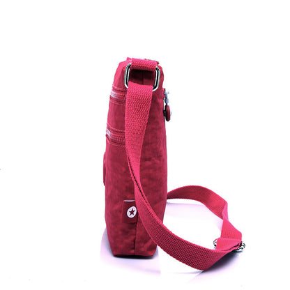Tigaotte One-Shoulder Cross-Body Bag, Lightweight Water-Repellent Nylon Casual Fashion Versatile Canvas Bag