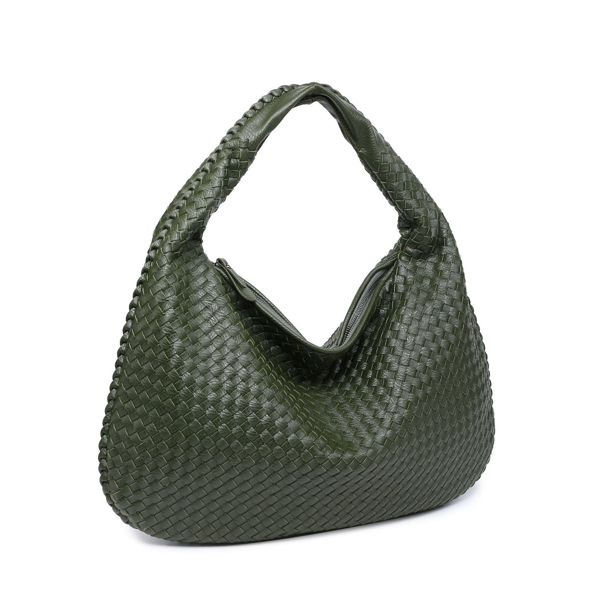 Woven Women's Bag Dumpling Bag New Simple Explosive Big Brand Shoulder Bag Autumn and Winter European and American Fashion Casual Big Bag
