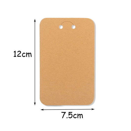 7.5*12cm key chain packing card Kraft paper card diy jewelry display cardboard key ring retail label