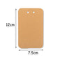 7.5*12cm key chain packing card Kraft paper card diy jewelry display cardboard key ring retail label