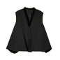 Hong Kong Style Niche Design Bud-Shaped Vest 2025 Spring and Autumn New Fashion Loose Solid Color V-Neck Sleeveless Trench Coat