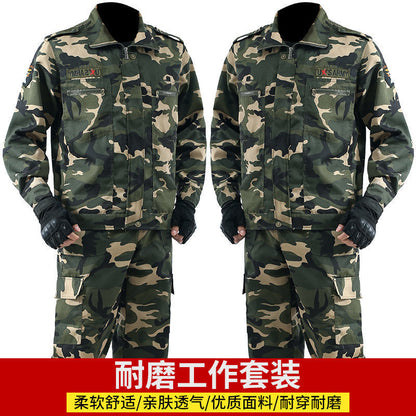 Spring and Autumn Camouflage Clothing Men's Suit Site Wear-resistant Dirty-resistant Labor Protection Work Clothes Auto Repair Machine Repair Welding Suit