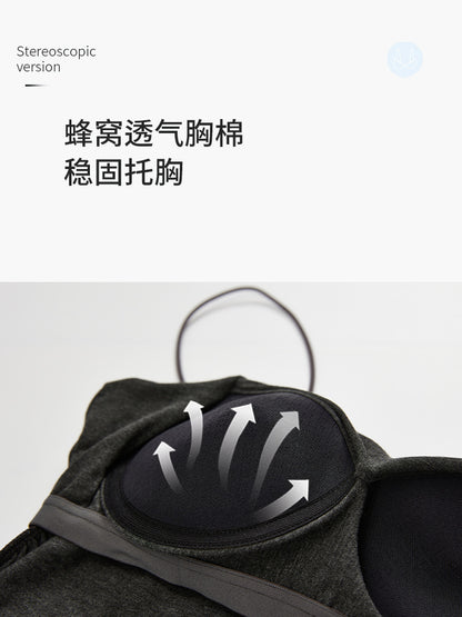 2026 New Style Pleated Camisole with Chest Pads, Integrated Bra, and Outerwear for Women in Summer