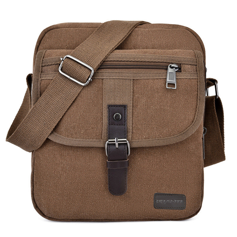 Cross-border New Canvas Bag Men's Shoulder Bag Fashion Casual Canvas Bag Men's Crossbody Backpack Shoulder Bag
