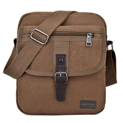 Cross-border New Canvas Bag Men's Shoulder Bag Fashion Casual Canvas Bag Men's Crossbody Backpack Shoulder Bag