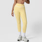 Cross-border Naked Contrast High Waist Yoga Pants Quick-drying Running Fitness Ankle-length Pants Outer Wear Tight Hip-lifting Sports Pants