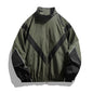 Russian Foreign Trade Trendy Brand Reflective Patchwork Stand-Up Collar Jacket Spring and Autumn Loose Sports Casual Jacket for Men