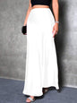 Foreign Trade Cross-Border Satin Skirt Spring and Summer New European and American Amazon Simple Imitation Silk Long Skirt Women's Clothing