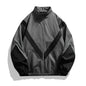 Russian Foreign Trade Trendy Brand Reflective Patchwork Stand-Up Collar Jacket Spring and Autumn Loose Sports Casual Jacket for Men