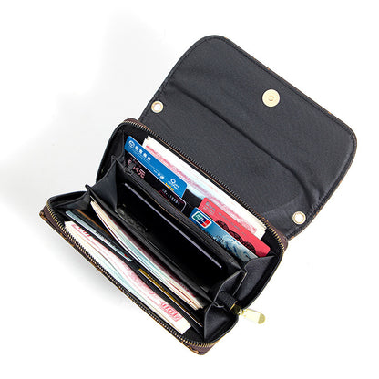 Factory Direct Supply 2025 Women's Clutch Bag Fashionable Letter Print Large Capacity Phone Wrist Bag Single Shoulder Crossbody Bag