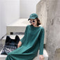 Spring and Summer Short-Sleeved Korean Internet Celebrity Lazy Maxi Skirt Elegant Dress Loose Large Size Women's Long T-Shirt Home Wear