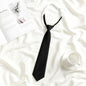 Japanese JK Academic Style Brown Retro Tie Female Lazy Wine-Free Red Shirt Accessories All-Match Black Stripe