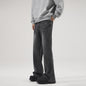 LKTM Men's# American vibe Lightning Crack Blue Jeans Men's cleanfit Slightly Slim Pants