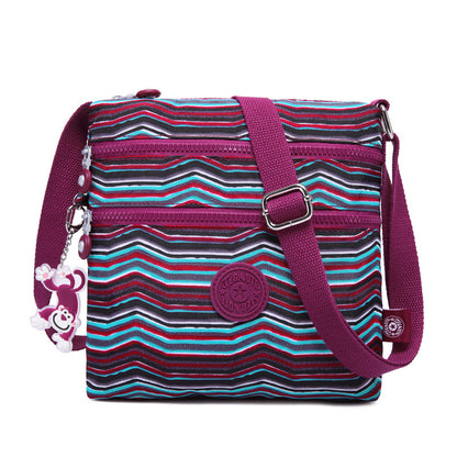 Tigaotte One-Shoulder Cross-Body Bag, Lightweight Water-Repellent Nylon Casual Fashion Versatile Canvas Bag