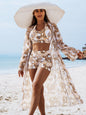 Mingyi New High-end European and American Fashion Sexy Women's Three-piece Bikini BIKINI Multicolor Printed Women's Swimsuit