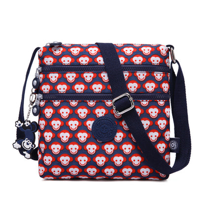 Tigaotte One-Shoulder Cross-Body Bag, Lightweight Water-Repellent Nylon Casual Fashion Versatile Canvas Bag