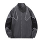 Russian Foreign Trade Trendy Brand Reflective Patchwork Stand-Up Collar Jacket Spring and Autumn Loose Sports Casual Jacket for Men