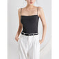2026 New Style Pleated Camisole with Chest Pads, Integrated Bra, and Outerwear for Women in Summer