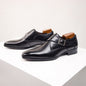 Cross-border plus size British Mengke Shoes Square-toed Real Leather Shoes Buckle Monk Men's Shoes Business Dress Leather Shoes Men's British Style
